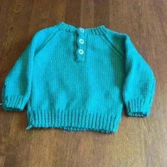 Hand knit  elephant sweater - Picture 2 of 2